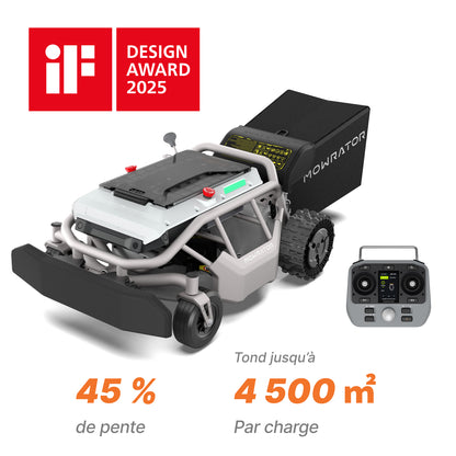 Mowrator S1 2WD – Tondeuse télécommandée 45 % avec broyage et aspiration des feuilles