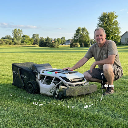 Mowrator S1 2WD – Tondeuse télécommandée 45 % avec broyage et aspiration des feuilles