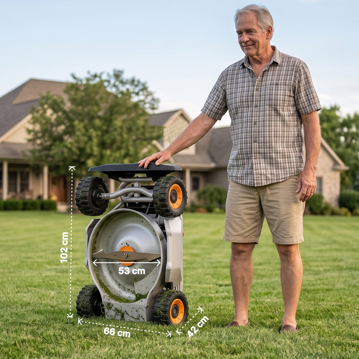 mowrator s1 4wd – tondeuse pour pentes jusqu’à 85 % avec broyage et aspiration des feuilles (roues larges)