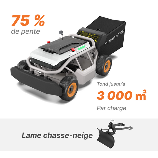 Mowrator S1 4WD 12 Ah – Pack tonte & remorquage | Puissance et gain de temps