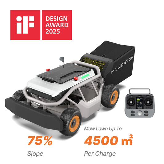 Mowrator S1 4WD 18 Ah – Tondeuse télécommandée 75 % avec broyage et aspiration des feuilles