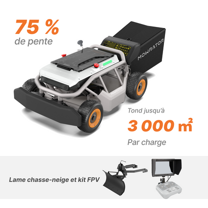 Mowrator S1 4WD 12 Ah – Pack tonte & neige | Lame à neige + kit FPV MOWFUN